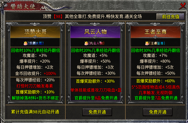 《凌云复古传奇私服》玩服心得